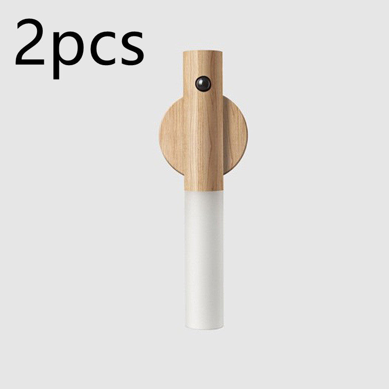 Lámpara Minimalista Aura Wood™ - Sensor de Movimiento y Madera Natural