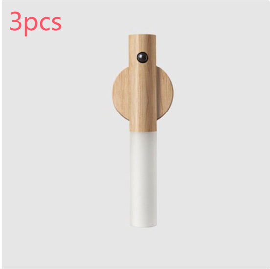 Lámpara Minimalista Aura Wood™ - Sensor de Movimiento y Madera Natural