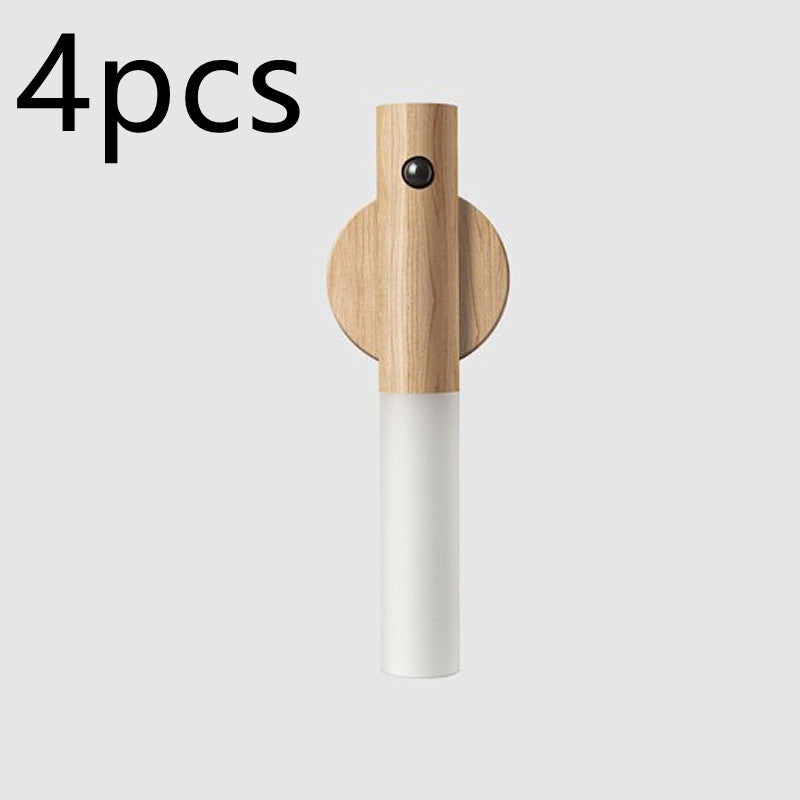 Lámpara Minimalista Aura Wood™ - Sensor de Movimiento y Madera Natural